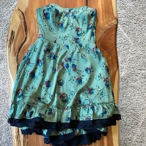 Free People corset style floral babydoll dress